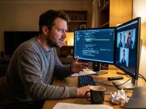 Candidate answers a live technical screening question during a Toptal interview